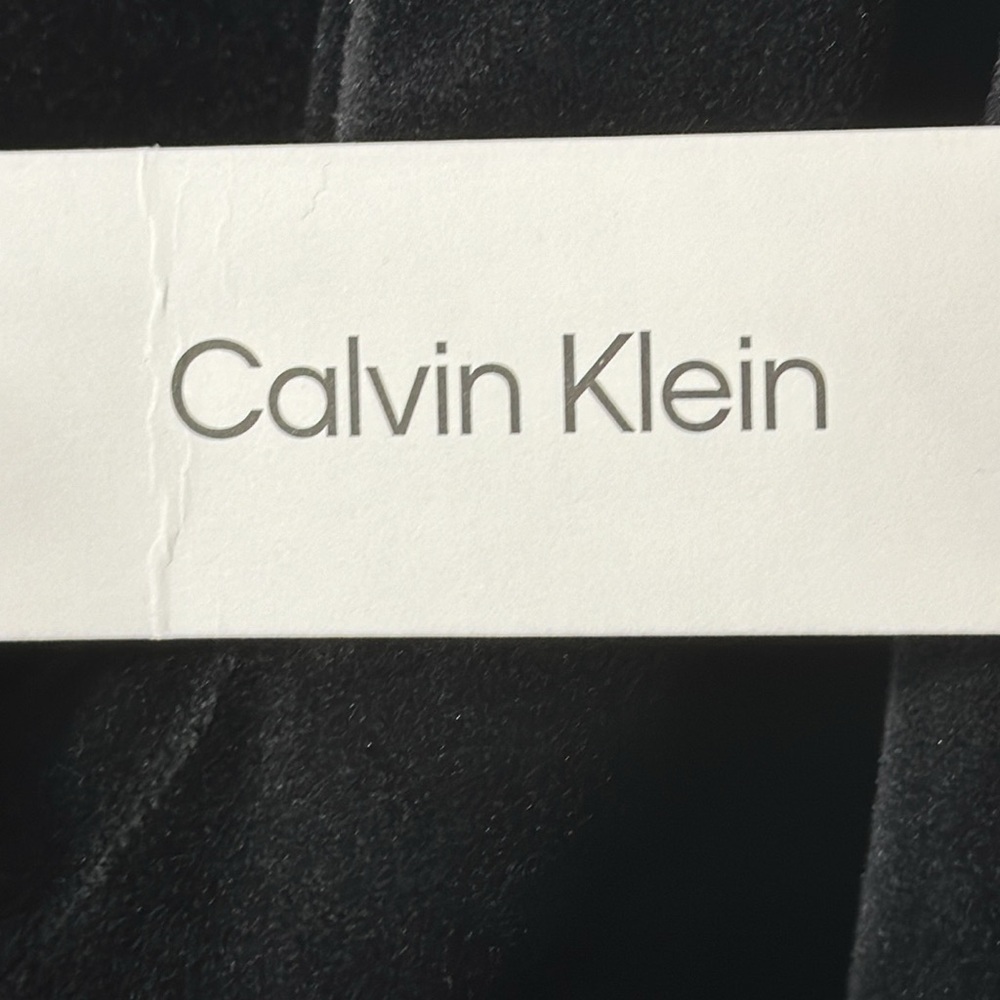 Calvin Klein Black Velour Button Front Shirts in Size 1X & 2x - Picture 10 of 12